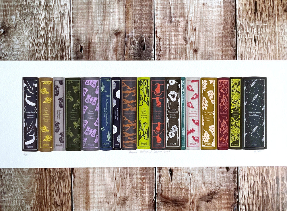 Penguin Clothbound Classics 40-56 - limited-edition, giclee book print