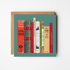 Christmas Fiction books - blank Christmas card