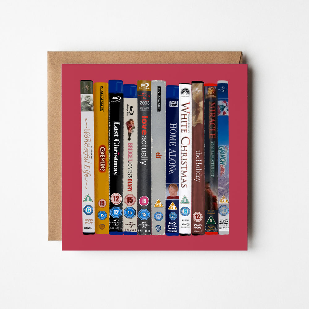Christmas Films - blank greetings card