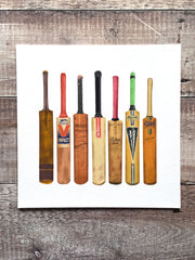 Cricket Bats - limited-edition, giclee print