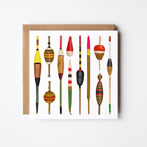 Fishing - blank greetings card