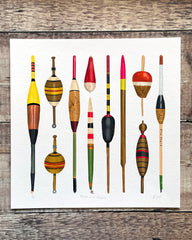 Floats and Bobbers - limited-edition, giclee fishing print