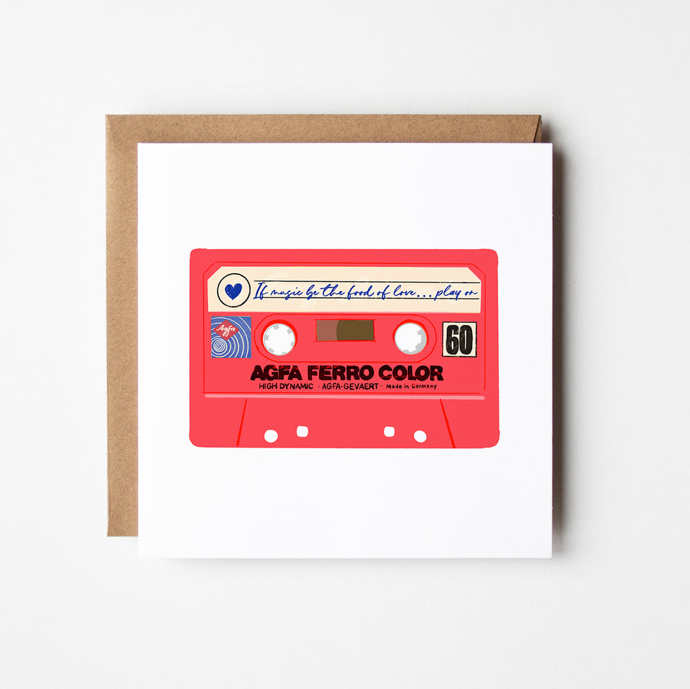 The Food of Love - blank greetings card