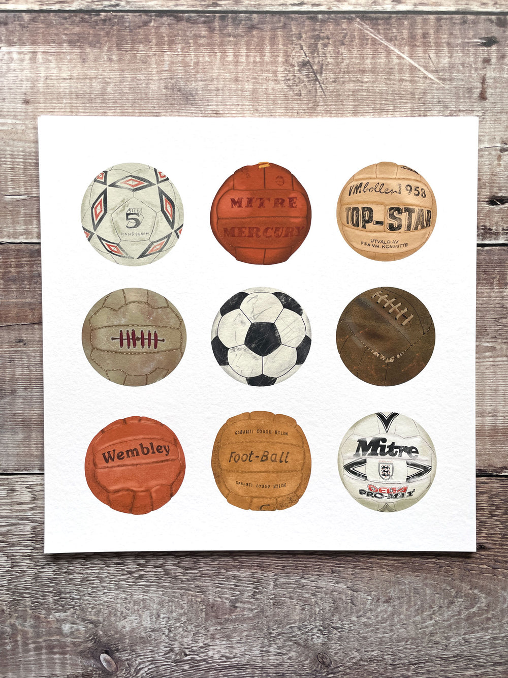 The Beautiful Game - football, limited-edition, giclee print
