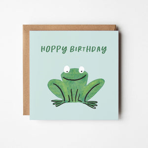 Hoppy Birthday - blank greetings card