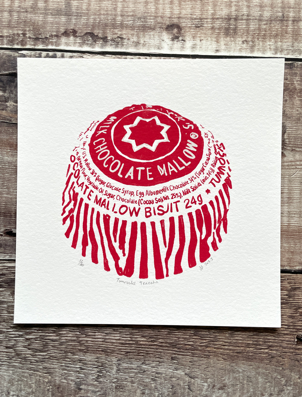 Tunnocks Teacake - limited-edition, giclee print