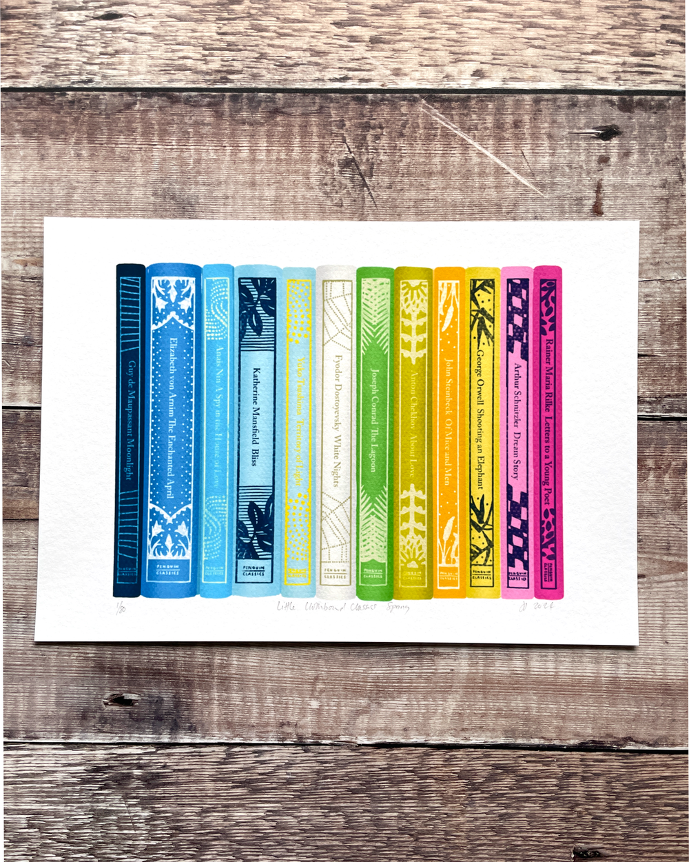 Little Clothbound Classics Spring book collection - limited-edition, giclee print
