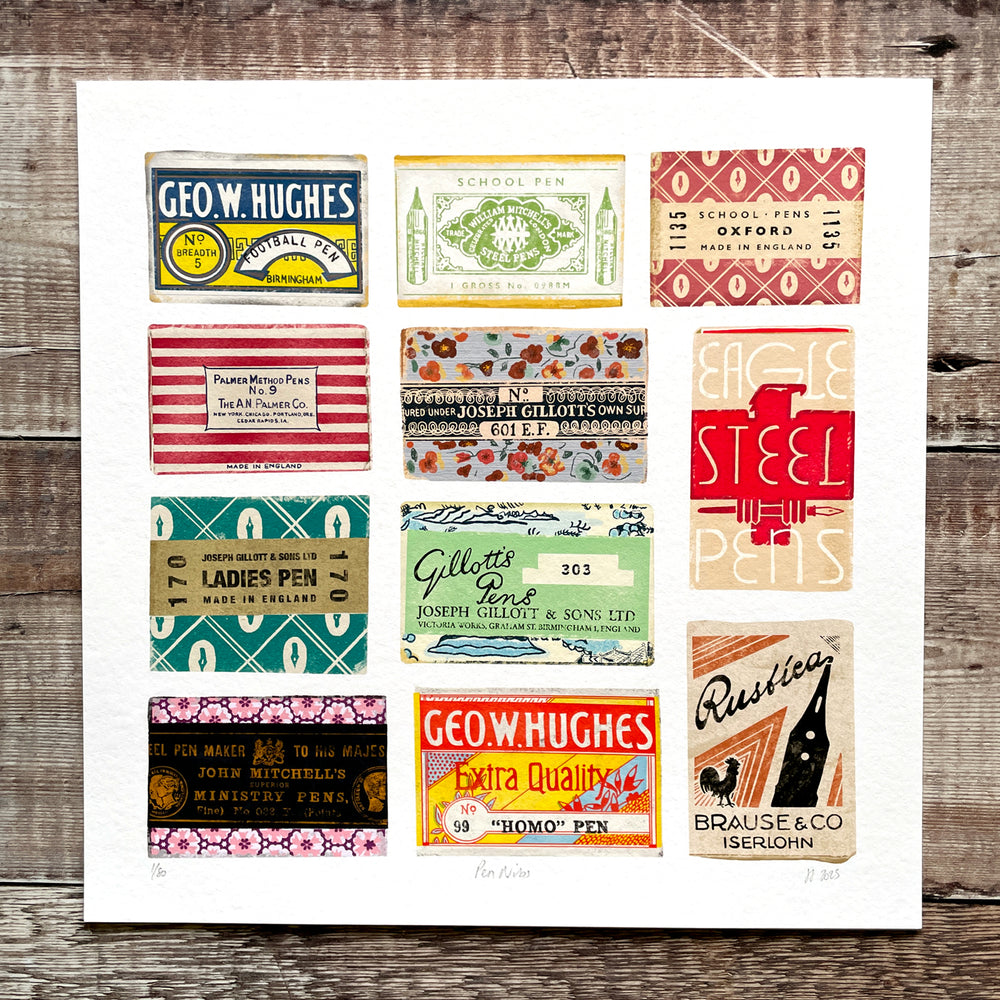 Pen Nibs - limited-edition, giclee print
