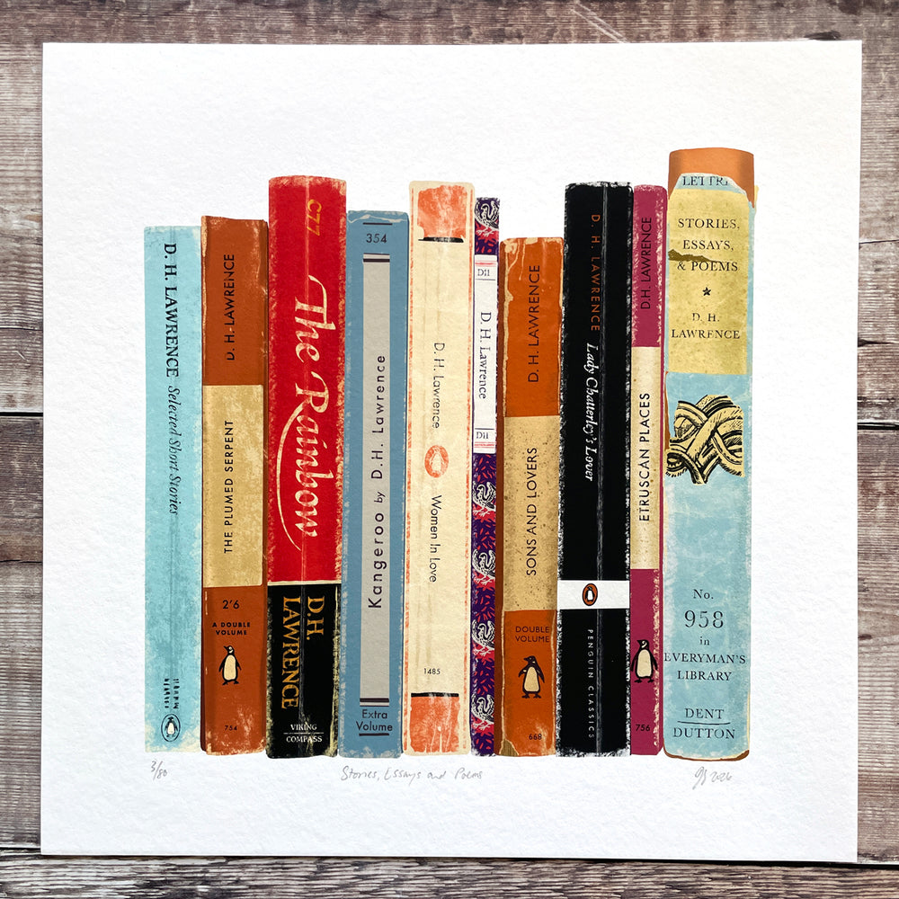 Stories, Essays and Poems (DH Lawrence) - limited-edition, illustrated book print