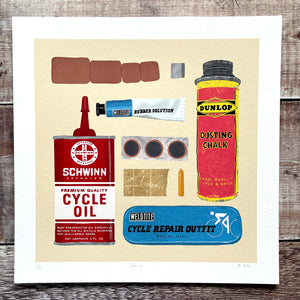 Cycling - limited-edition, giclee print