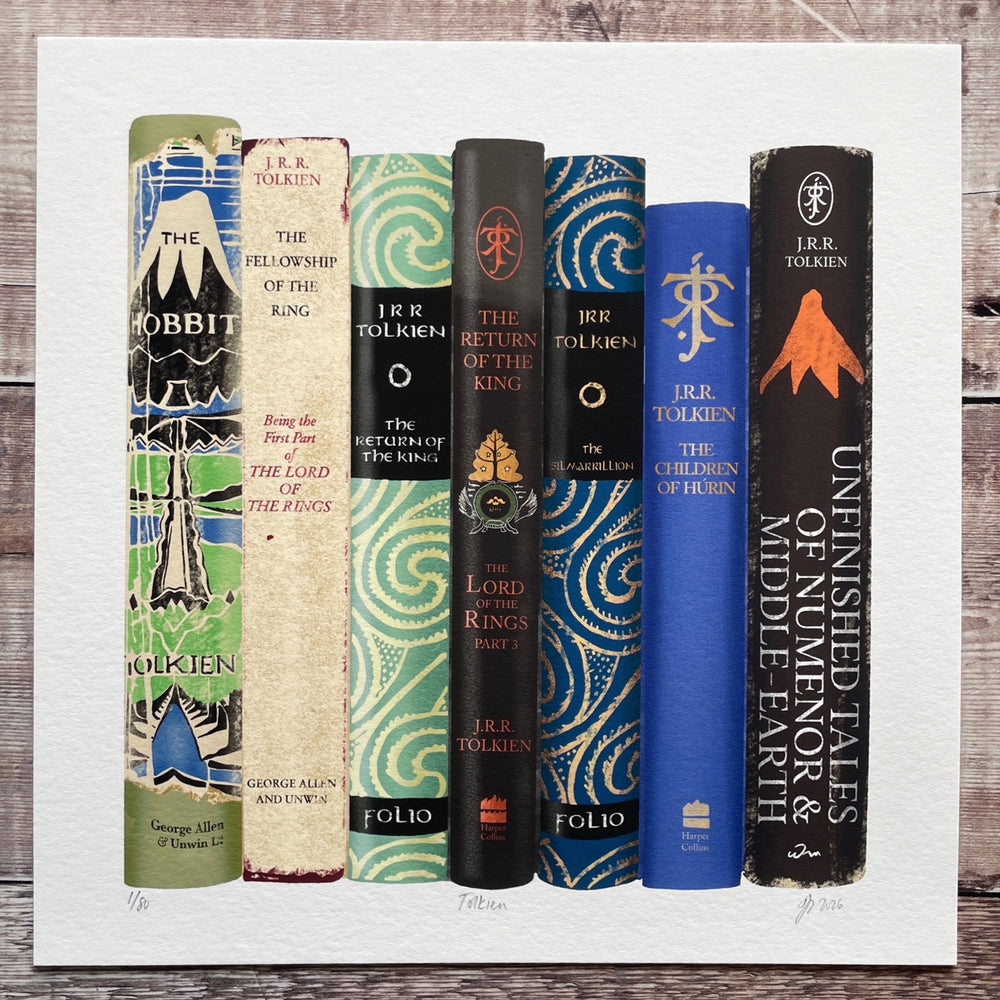 Tolkien - limited-edition, illustrated book print