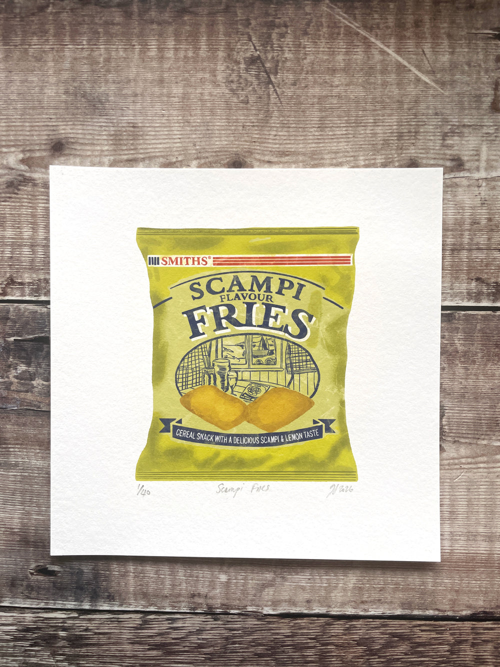 Scampi Fries - limited-edition, giclee print