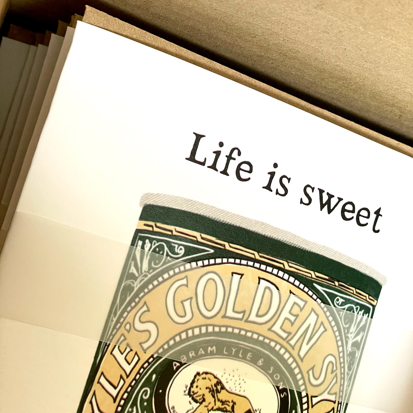 Design Smith greetings cards displayed on a shelf in a stockist's shop