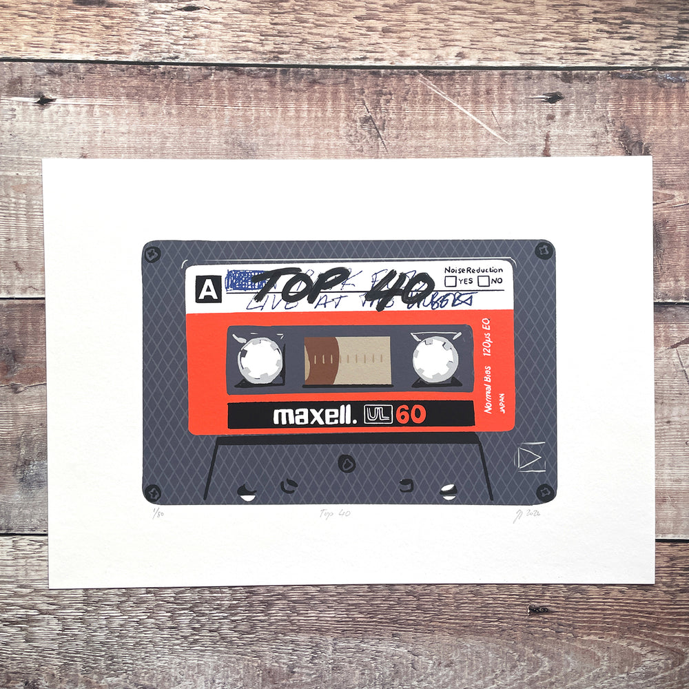 Top 40 - limited-edition, giclée print