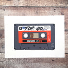 A3 limited-edition giclée print of a single Top 40 mixtape, taken from our Mixtapes collection. Edition of 80, signed and numbered. Made in Norfolk.