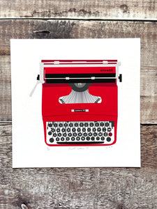 Olivetti Lettera 22 Vintage Typewriter - limited-edition, giclee print