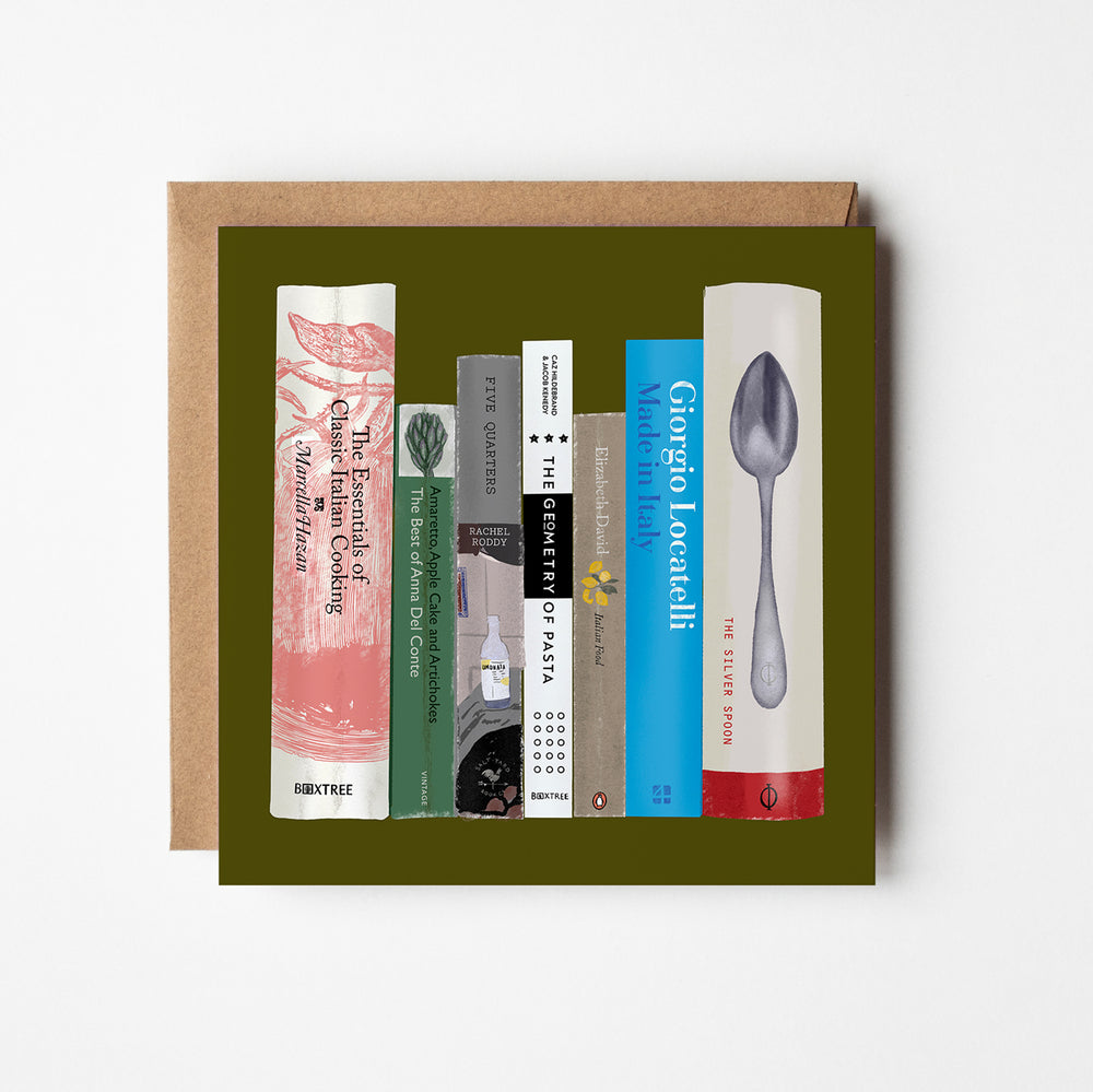 Italian Cookbooks - blank greetings card