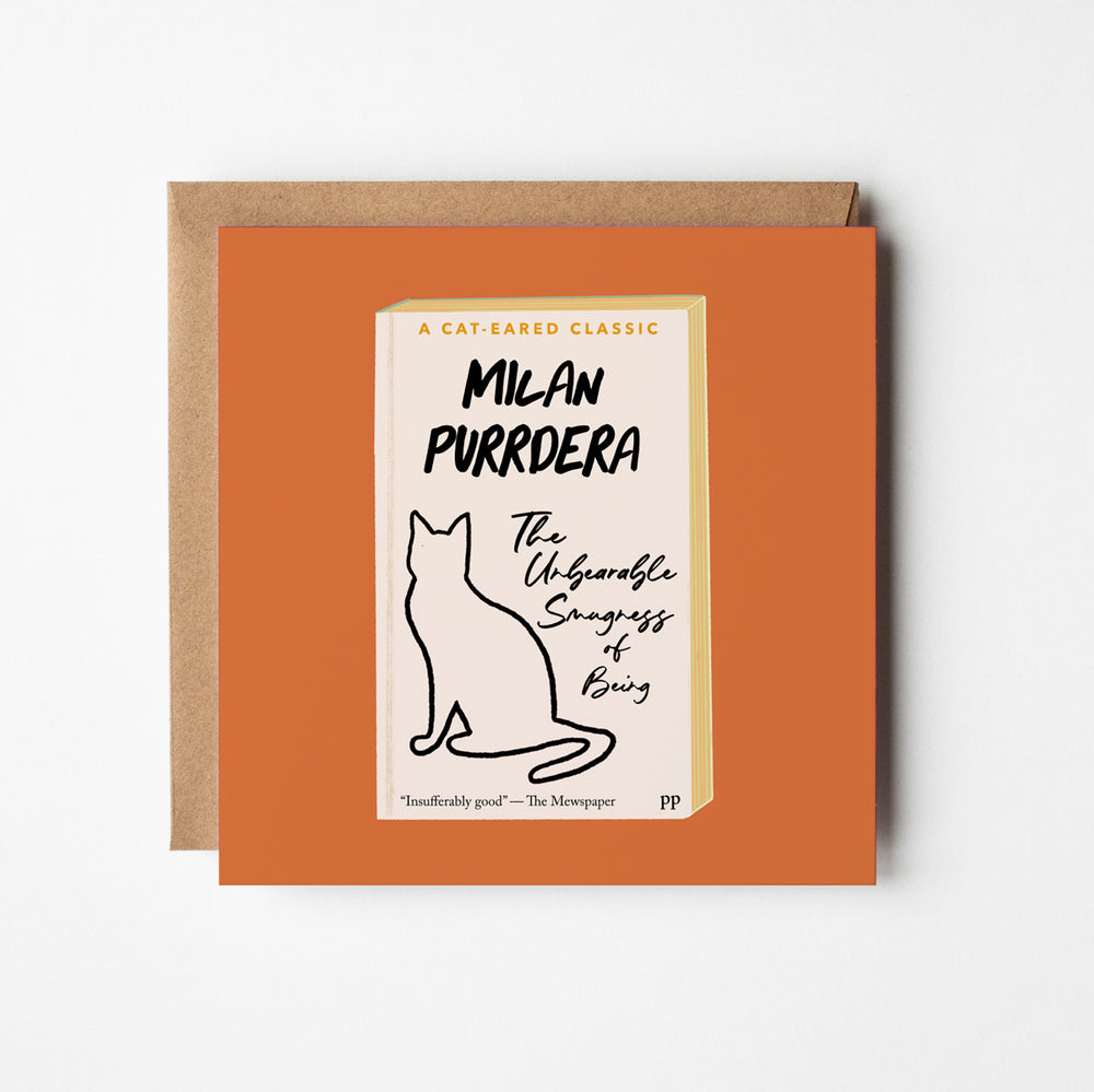 The Unbearable Smugness of Being - blank greetings card