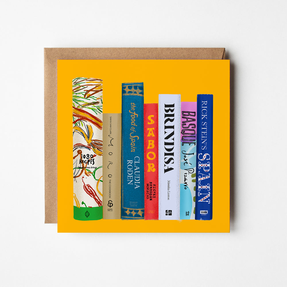Spanish Cookbooks - blank greetings card