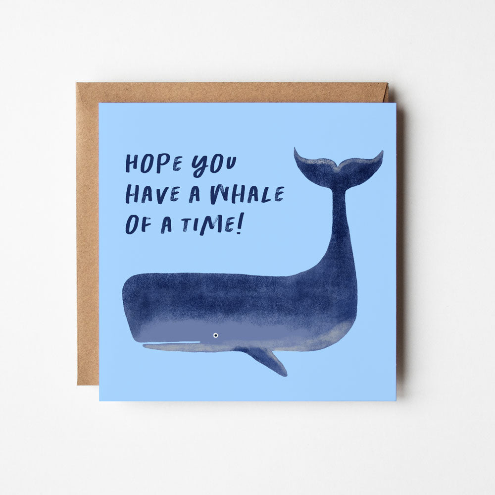 A Whale of a Time - blank greetings card