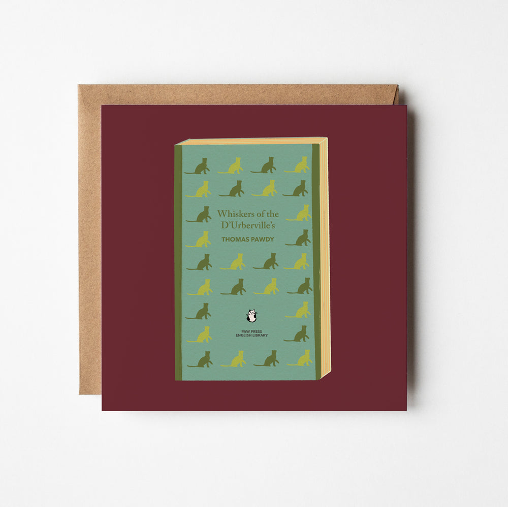 Whiskers of the D'Urberville's - blank greetings card