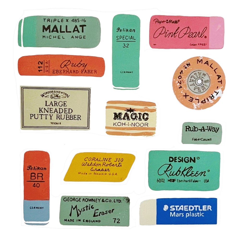 Erasers - limited-edition, eraser print
