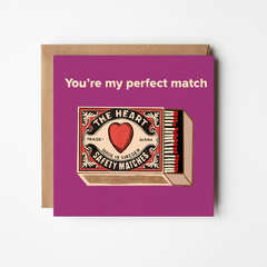 Perfect Match - blank greetings card