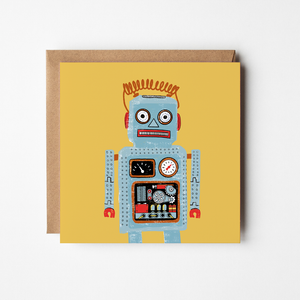 Robot - blank greetings card