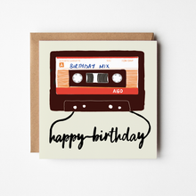 Load image into Gallery viewer, Birthday Mixtape - blank greetings card
