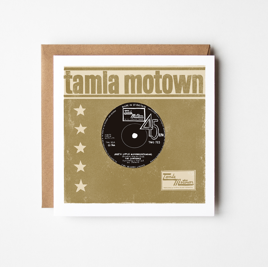 Tamla Motown - blank greetings card